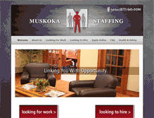 Tablet Screenshot of muskokastaffing.com